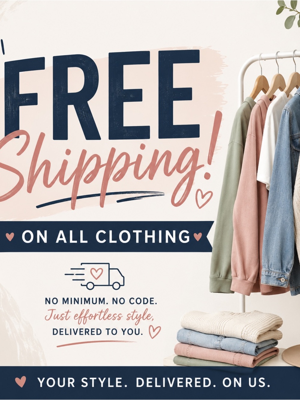In this economy? Check out my free shipping on clothing!